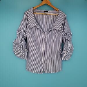 Another Story Blouse Size Medium 3/4 Sleeve Button Up
